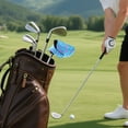 thumbnail image 7 of Haosy Blue Stripes with Cute Flowers Golf Mallet Putter Cover Strong Magnetic Leather Golf Club Headcover Closure, 7 of 7