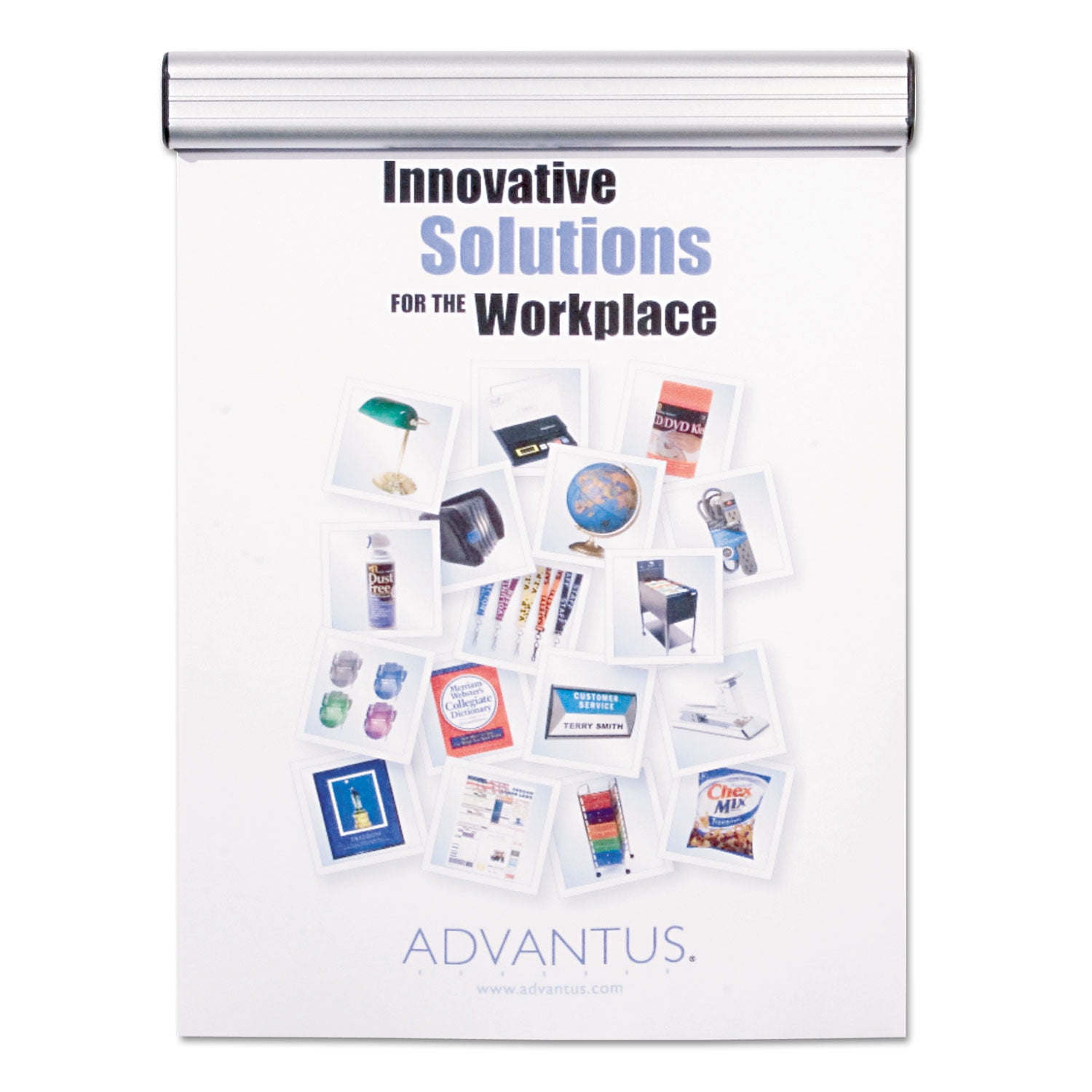 Advantus GripAStrip Display Rail 9 x 1.5, Aluminum Finish