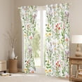thumbnail image 3 of Homewish Rustic Floral Kids Black Out Curtains, Spring Green Flower Curtains Pack of 2 (42x63 Each), Leaf Plant Botanical Bedroom Curtains, Blackout Curtains Bedroom Decor, 3 of 6