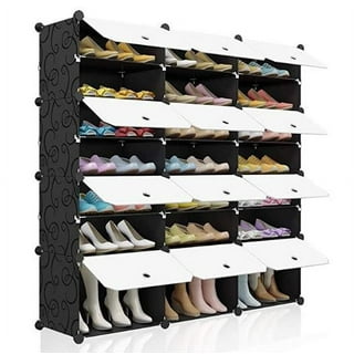  HOMIDEC Shoe Rack, 6 Tier Shoe Storage Cabinet 24 Pair Plastic Shoe  Shelves Organizer for Closet Hallway Bedroom Entryway : Home & Kitchen