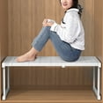 thumbnail image 3 of Expandable Cabinet Shelf Organizer, Kitchen Counter Shelf Rack Sink Shelf Riser Countertop Storage, 24cm Width 22cm Height, White, 3 of 8