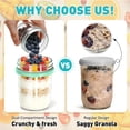 thumbnail image 2 of Wuxiuli Glass Overnight Oats Containers with Lids and Spoons 4 Pack, 2 of 7