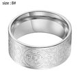 thumbnail image 2 of Dinheiro Anillo de acero inoxidable antigua 4 bestia guardiana, dragón, tigre blanco, suzaku, talla de basalto, 2 of 5