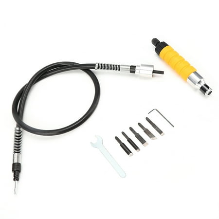 

Electric Woodworking Carving Chisel Carpentry Tool Set Yellow Handle Effortless with Wrench