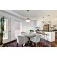 thumbnail image 6 of Nuvo Lighting Lafayette 3 Light Pendant - 18 Inches - Gray Finish with Natural Brass Accents and White Opal Glass, 6 of 17