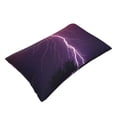 thumbnail image 3 of Balery Thunderstorm Violet Purple Bedding Queen Pillow Cases - Envelope Closure - Soft Brushed Microfiber Fabric - Shrinkage and Fade Resistant Pillow Cases-14"x20", 3 of 9