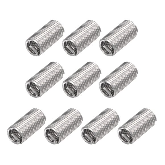 Unique Bargains 7/16-14 UNC 3.0D 304 Inserts de Fil en Acier Inoxydable Manchon de Réparation de Vis 10 Pack