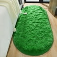 thumbnail image 2 of Homore Ultra Soft Modern Oval Rugs for Bedroom,2.6' x 5.3',Original Green, 2 of 6