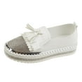 thumbnail image 1 of Heiheiup Ladies Fashion Solid Leathe Rhinestone Tassel Decoration Thick Sole Casual Single Shoes, 1 of 8