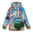 thumbnail image 5 of Phineas And Ferb Youth Hoodies Boys Girls 3D Printed Sweatshirt Fall Winter Clothes Long Sleeves Pullover Sweater M, 5 of 6