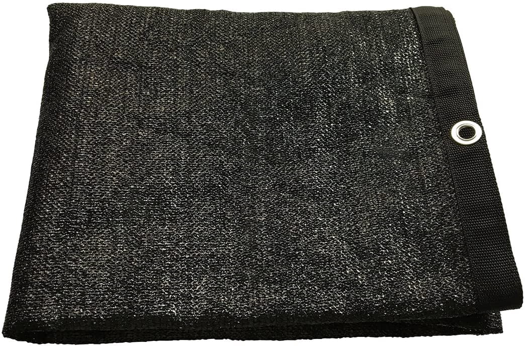 Shatex 90% Shade Cloth Black Sunblock Fabric with Rope UV Resistant for Patio/Pergola/Canopy,8x10ft