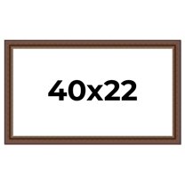 40x22 Copper and Brown Real Wood Picture Frame Width 2 inches | Interior Frame Depth 0.5 inches |