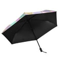 thumbnail image 4 of Pink Blue Purple Mermaid Scales All Weather Umbrella Triple Folding Parasol 6 Ribs UV Protection Portable, 4 of 8