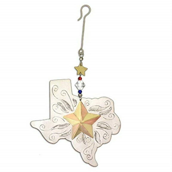 State Of Texas Metal Christmas Tree Ornament Fair Trade New