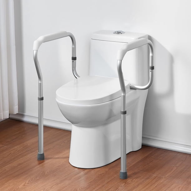 Agarraderas para Baño Adulto, Aumento para Baño Adulto, Pasamanos para Baño Altura Ajustable, Barras de Seguridad para Inodoro, Soporte para Baño