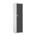 thumbnail image 1 of KDS 1-Dr Cab- 4 Shelf - White Frame, Basalt Grey Doors, 1 of 9