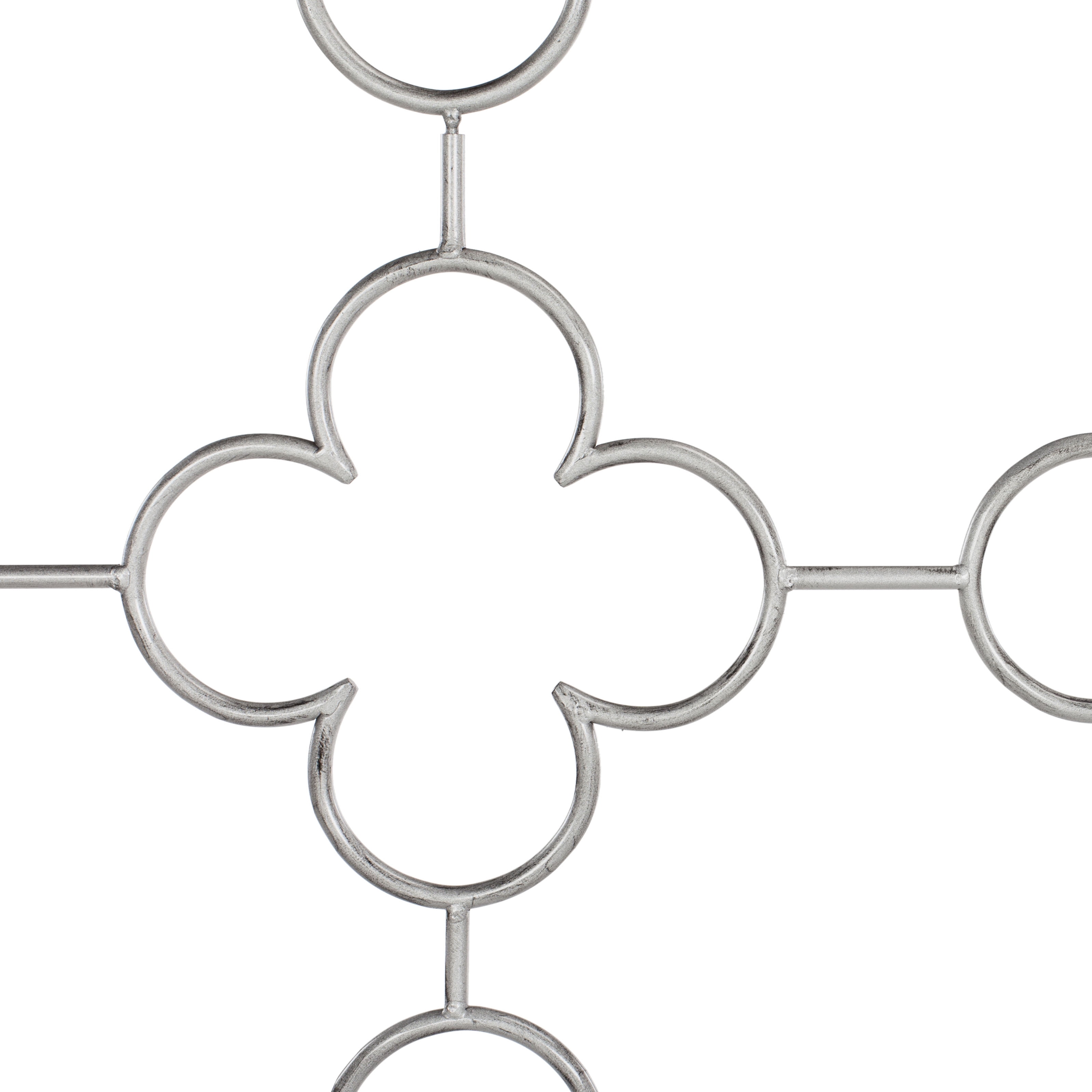 SAFAVIEH Morris Geometric Glam Lattice Metal Headboard, Queen, Antique Silver