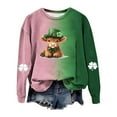 thumbnail image 5 of Srogem St Patricks Day Shirt Women Trendy 2025 Fashion Sweater Long Sleeve Crew Neck Clover Fashion Pullover Clothes, 5 of 5