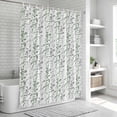 thumbnail image 5 of Green Grey Botanical Shower Curtain Set - Extra Long 72" x 96" Washable Bathtub Curtain with 12 Hooks, Spring Floral Summer Farmhouse Waterproof Fabric Shower Curtains for Bathroom/Bathtub Décor, 5 of 6