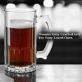 thumbnail image 6 of Classic Beer Mug Set, Beer Mugs with Handles, Glass Steins, Freezable Glasses, Set of 4-15 Ounces, 6 of 9