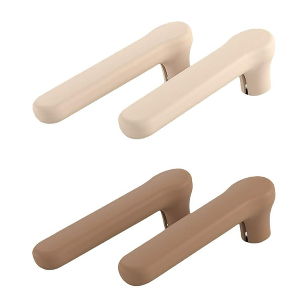 4 fundas protectoras de silicona para manija de puerta, guantes y perilla de puerta. Beige y Marrón