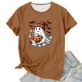 thumbnail image 2 of Rhuody Womens Halloween T Shirts Casual Short Sleeve Tee Graphic Prints O Neck Hallowmas Tops Fashion Fall Wear 2Xl Brown, 2 of 2
