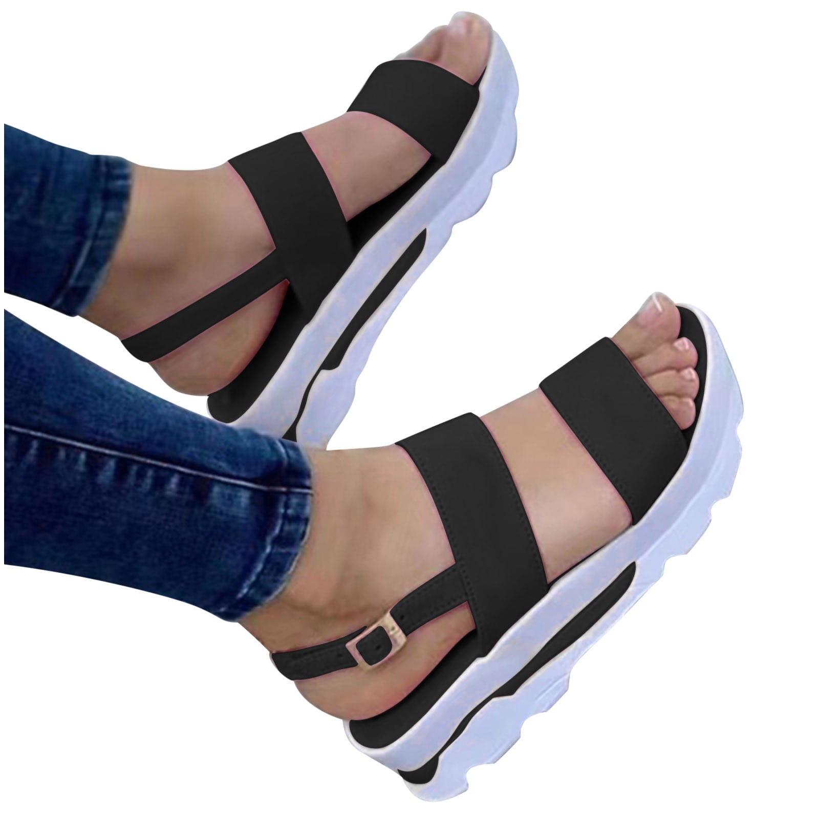 Summer Trends 2023!AXXD Women's Slippers,Flat Thick Soled