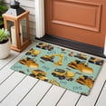 thumbnail image 4 of Rectangle Area Rugs 2 x 3 Ft, Construction Truck Non-Slip Residential Carpet, Cartoon Grips and Bulldozers Green Indoor Crawling Mats Runner Rugs for Living Room/Dining Room/Bedroom, 4 of 8