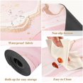 thumbnail image 6 of FREEAMG Gradient Rose Marble Long Trivet Table Runner Non-Slip Heat Resistant Table Protector Waterproof Easy to Clean Watercolor Golden Hot Pads Pot Holder Table Mats, 6 of 7