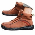 thumbnail image 3 of Men's Ankle Boots High Top Leather Shoes Stylish Breathable Casual Short Boots for Everyday Wear, 3 of 8