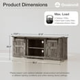 thumbnail image 2 of Oneinmil Farmhouse TV Stand for 65” TV, Entertainment Center with Storage Cabinets and Sliding Barn Doors, Rustic Media TV Console Table for Living Room, Gray, 2 of 8
