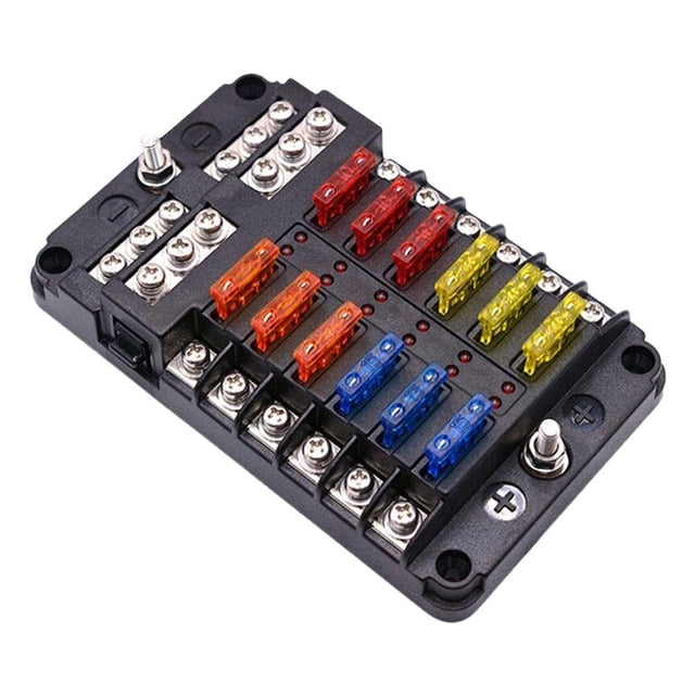 Car Boat Fuse Box Holder With 6 Ways 12 Ways Fuse Holder Block'' N4W9