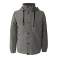 thumbnail image 1 of Chamarra George para Hombre, Rompevientos con Capucha y Bolsas Laterales Gris Oxford Talla M, 1 of 4