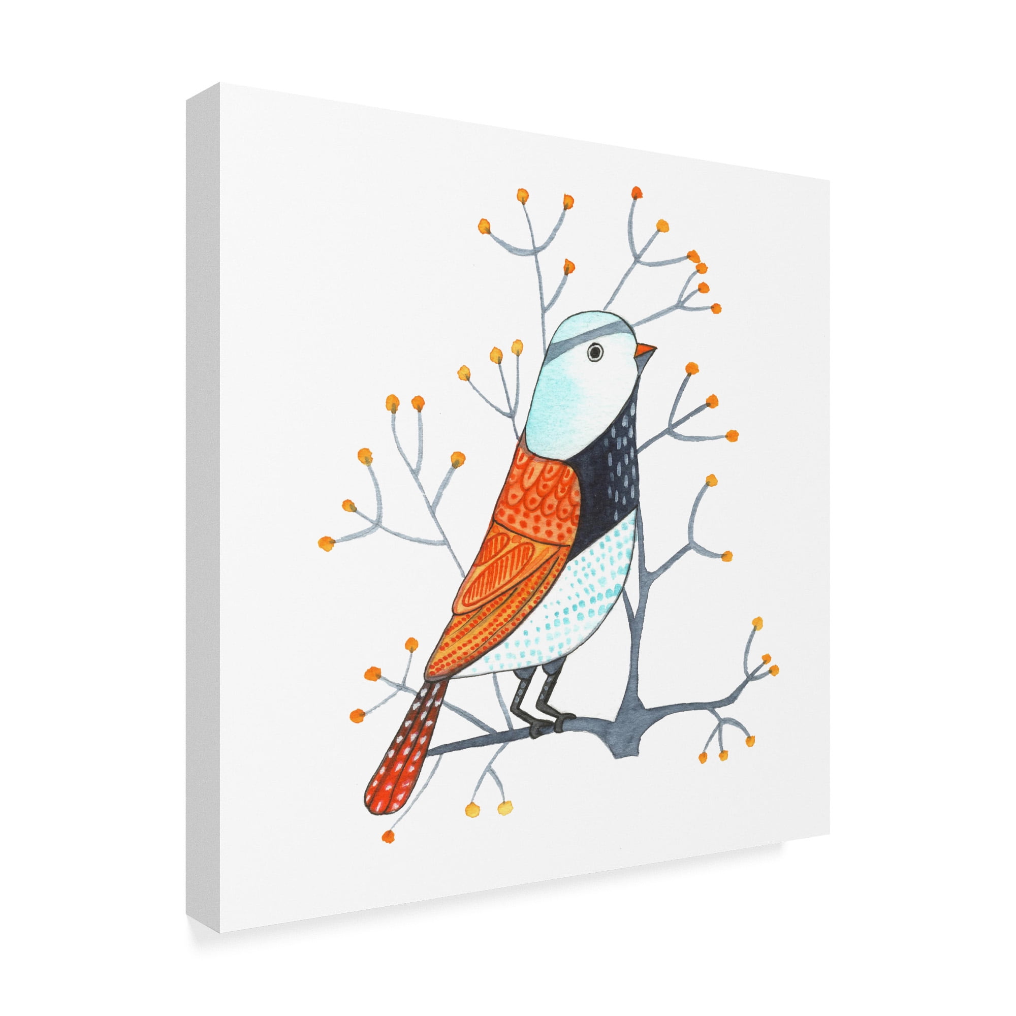 Trademark Fine Art 'Bird Design 3' Canvas Art by Michelle Campbell