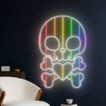 thumbnail image 2 of Handmadetneonsign LGBT Skull Neon Sign, Gay Pride Led Sign, LGBT Neon Light, Rainbow Skull Led Sign, 2 of 5