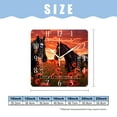 thumbnail image 2 of 12 Inch Wall Clock Battery Operated Square Clock Decorative for Office, Kitchen, Outdoor, Living Room，Four Horse in Poppy Flowers Print, 2 of 4