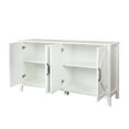 thumbnail image 3 of DEALTOPS Modern Storage Cabinet in Vintage Style with Large Storage Space and 4 Doors for Living Room - White, 3 of 8
