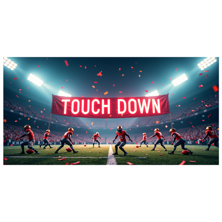 Football Themed Steampunk Style Banner Backdrop Decor for Football Parties Tailgating Events Sports Themed Gatherings Team Celebrations Fan Events