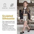 thumbnail image 5 of Guvpev G'irl's Popular Singer Idol Group Cosplay Costume, Pop Star Stage Performance Outfit with Top and Pants Set, for Halloween Cosplay & Dress Up Events, 5 of 7