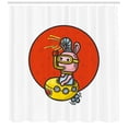 thumbnail image 3 of Ambesonne Yellow Submarine Shower Curtain, Alien Planet, 69"Wx84"L, White Red, 3 of 3