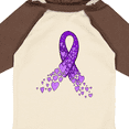 thumbnail image 4 of Inktastic Alzheimer's Awareness Purple Ribbon Made of Heart Boys or Girls Long Sleeve Baby Bodysuit, 4 of 5
