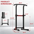 thumbnail image 3 of Wesfital Power Tower Pull Up Bar, Pull Up Bar Station Workout Dip Station Height Adjustable Strength Training Equipment 330lbs Weight Capacity, Black, 3 of 7
