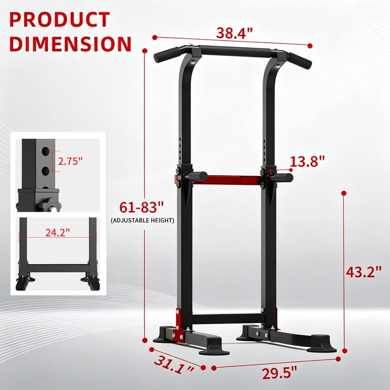 Wesfital Multi-function Gym Stand Pull Up Bar, Adjustable Workout