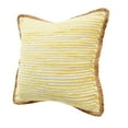 thumbnail image 5 of Laddha Home Designs 20" Yellow and White Bordered Striped Square Throw Pillow, 5 of 9