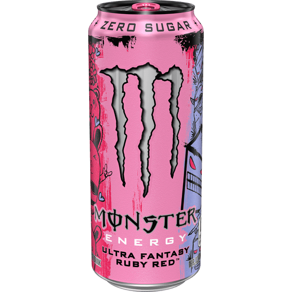 Monster Energy, Ultra Fantasy Ruby Red, 1 count, 16 fl oz-Pack Of 4