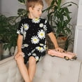 thumbnail image 4 of Balery Daisies Flowers Conjunto de Pijama Infantil de Manga Corta con Estampado – Ropa de Dormir de Algodón Suave-Medium, 4 of 6