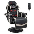 thumbnail image 1 of Goplus Massage Gaming Recliner Height Adjustable Racing Swivel Chair with Cup Holder Grey, 1 of 10