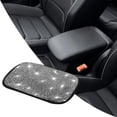 thumbnail image 4 of Almohadilla de la cubierta de la consola central del automóvil Accesorios suaves y brillantes que no dañan la piel, ajuste universal blanco kusrkot Almohadillas de cojín para reposabrazos, 4 of 7