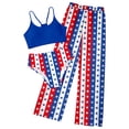 thumbnail image 2 of Girls Swimsuits Size 14-16 Girls' 3 Piece Set Floral Print Bikini Swimsuit with Drawstring Beach Skirt Cute Ruched Bathing Suit, 2 of 6