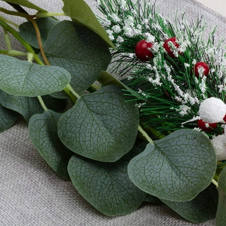 Faux Eucalyptus Garland 6.5FT, 146 Pcs Leaves Christmas Greenery